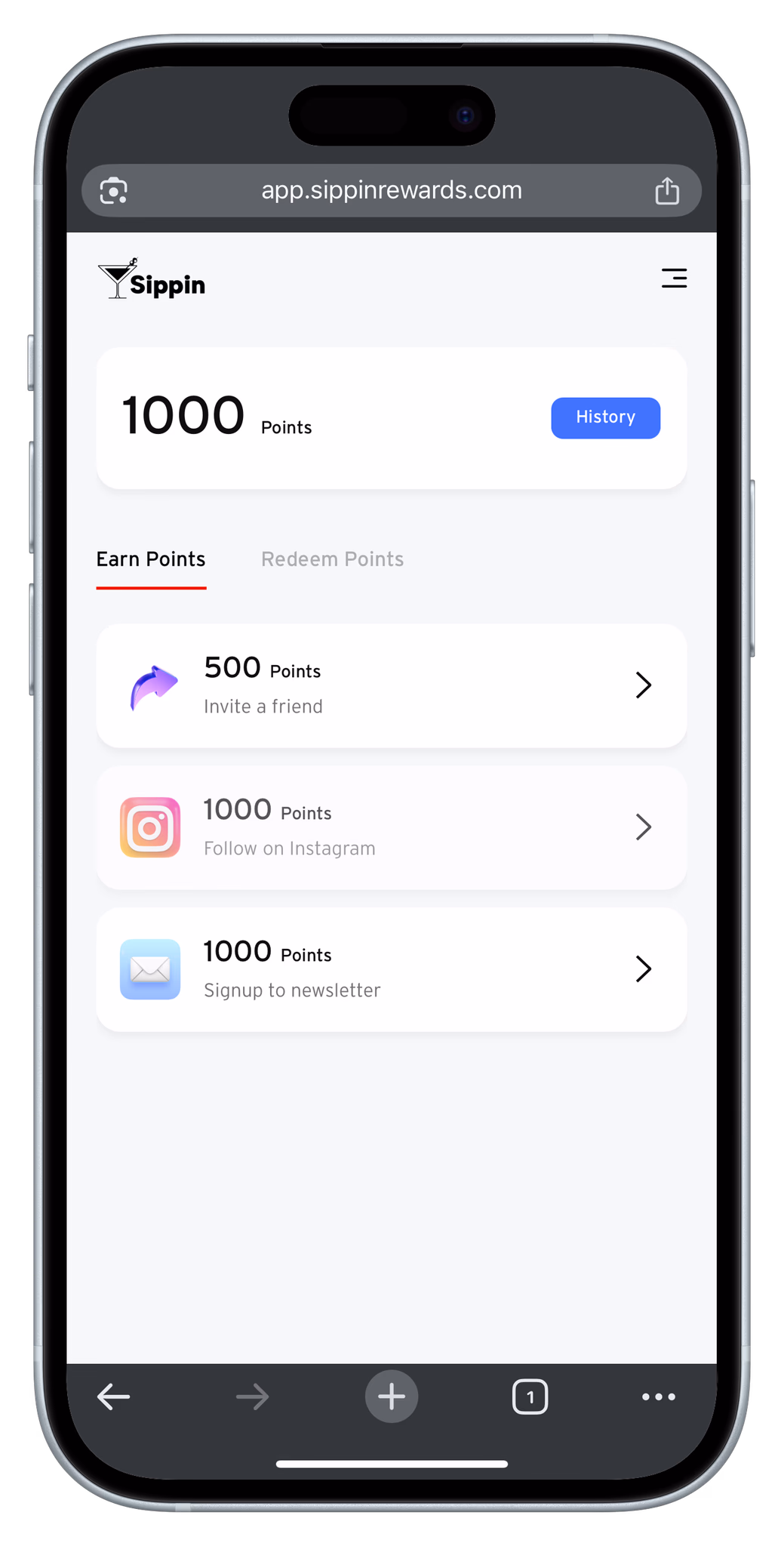 Sippin Rewards screenshot 1